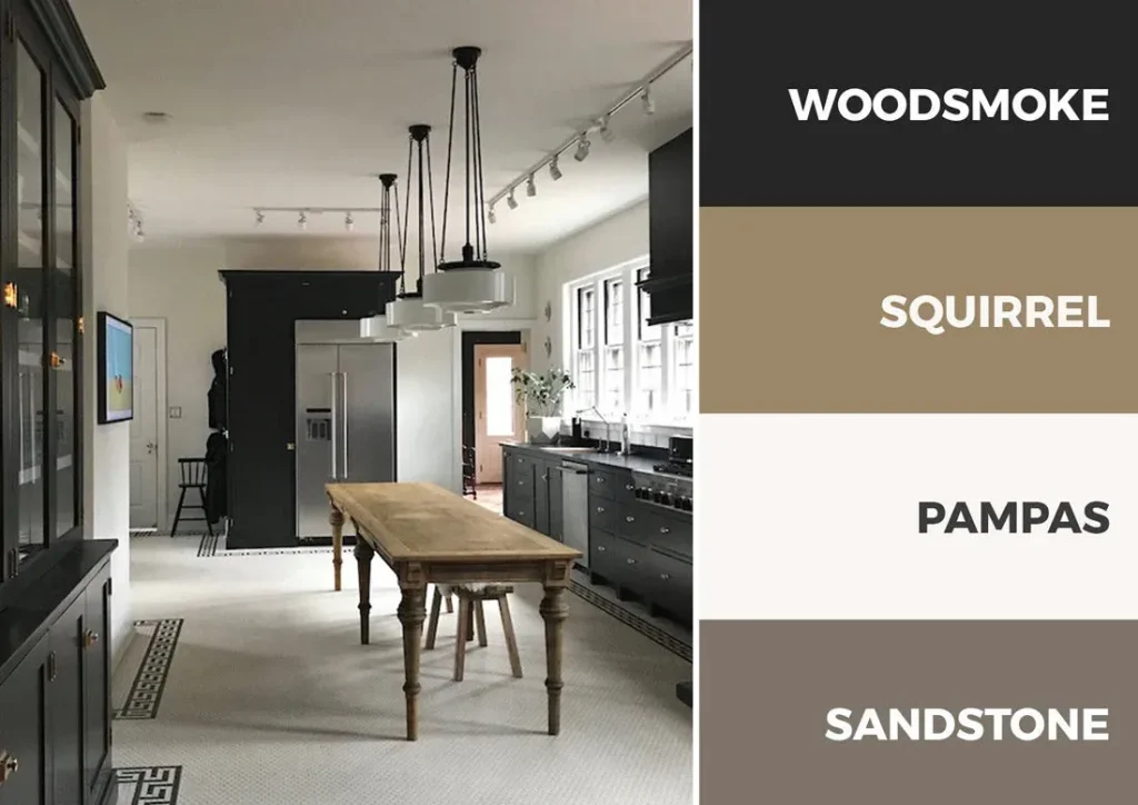 کابینت با رنگ سفید و مشکی