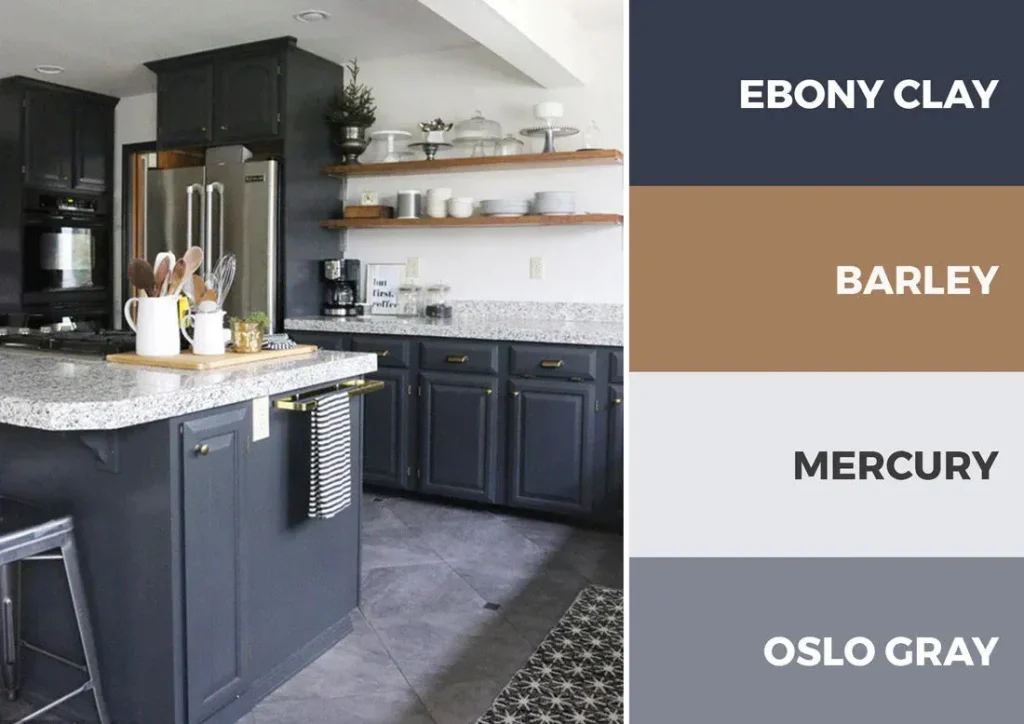 خاکستری اسکاندیناوی + سفید + چوب طبیعی