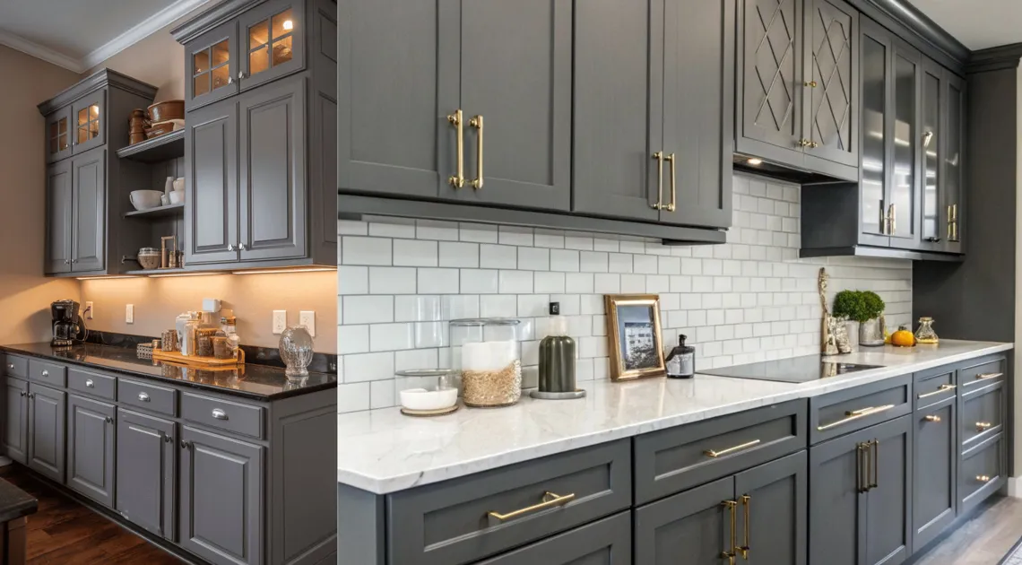 رنگ کابینت خاکستری دودی