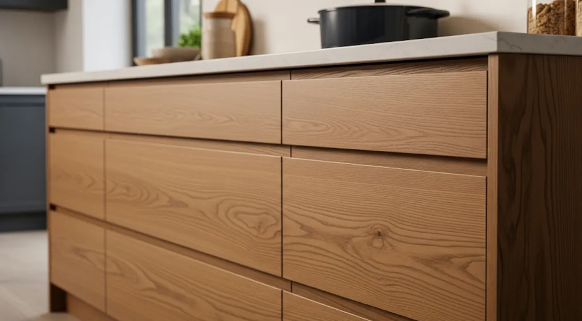 رنگ کابینت طرح چوب