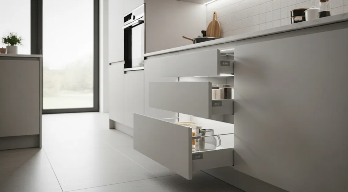 رنگ کابینت طوسی روشن