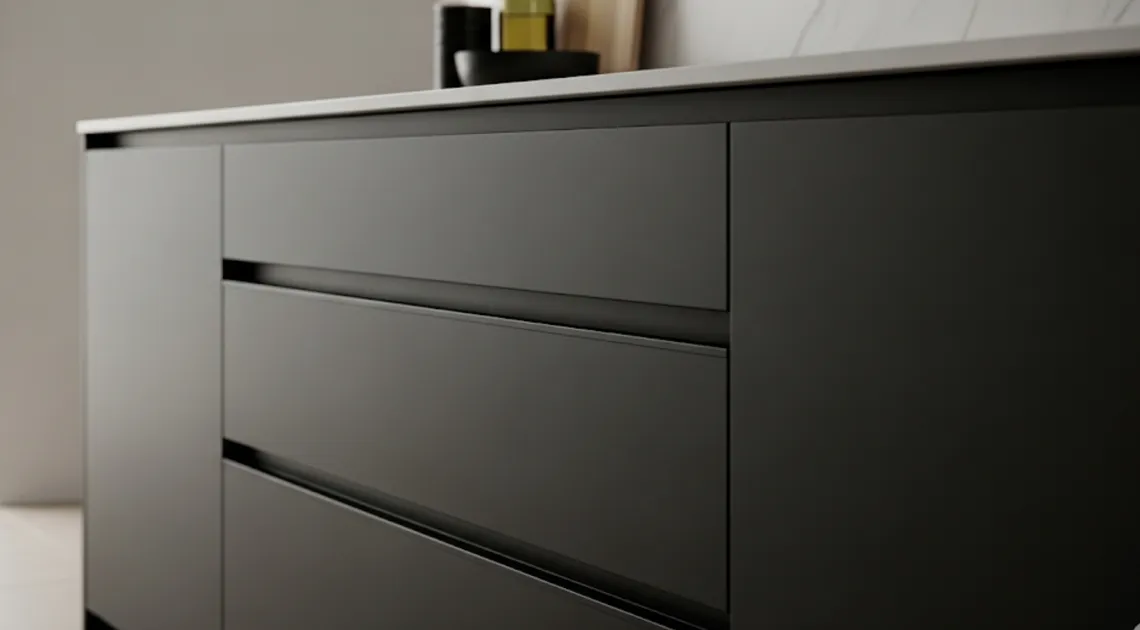 رنگ کابینت مشکی مات