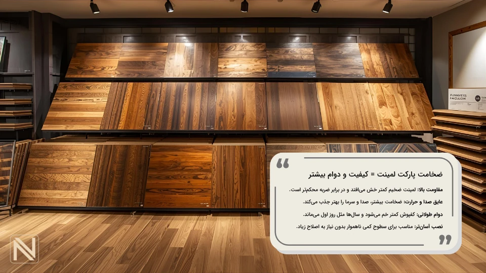 ضخامت پارکت لمینت و کارایی
