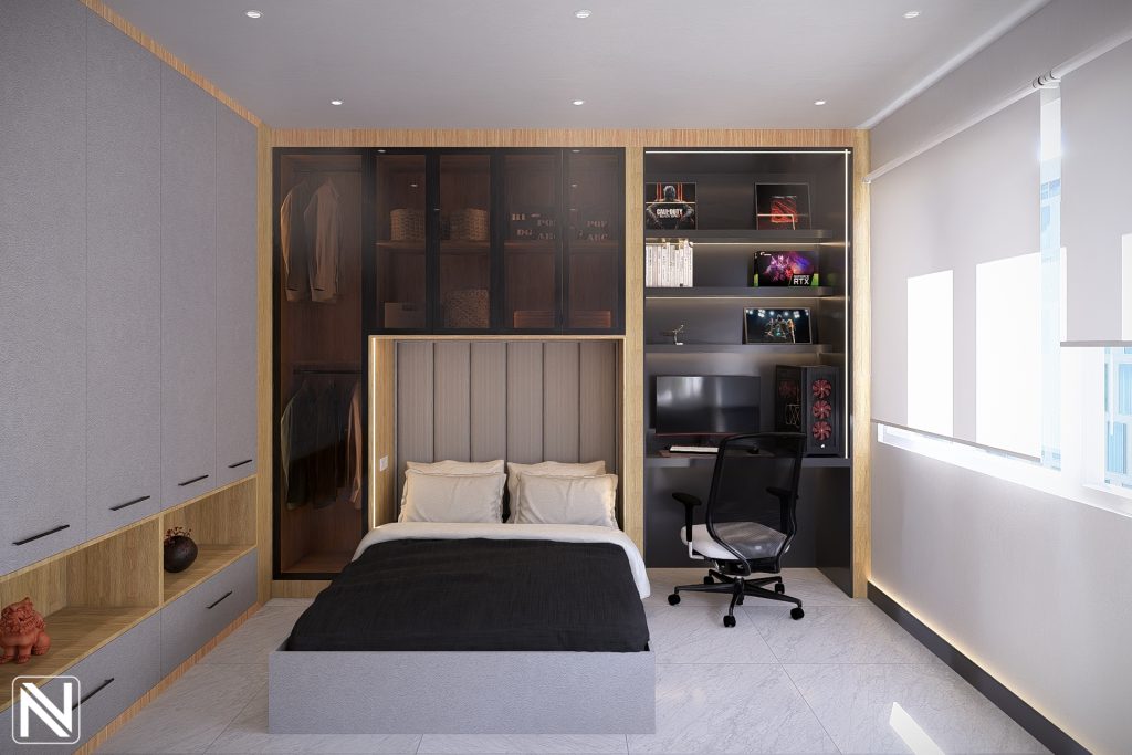 کمد دیواری درب شیشه ای