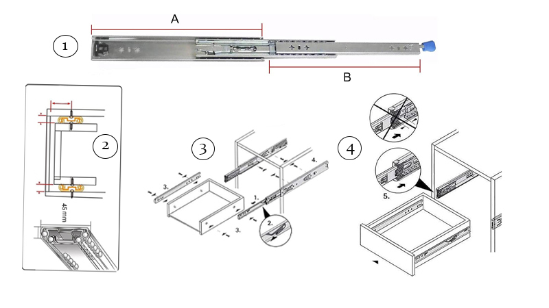 ریل ساچمه ای ساده
