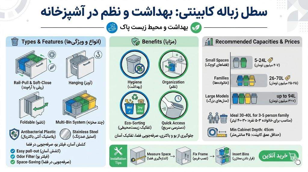 سطل زباله کابینتی